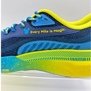 Brooks Womens Blue and Yellow Disney Running Sneakers. Size 11 NIB
